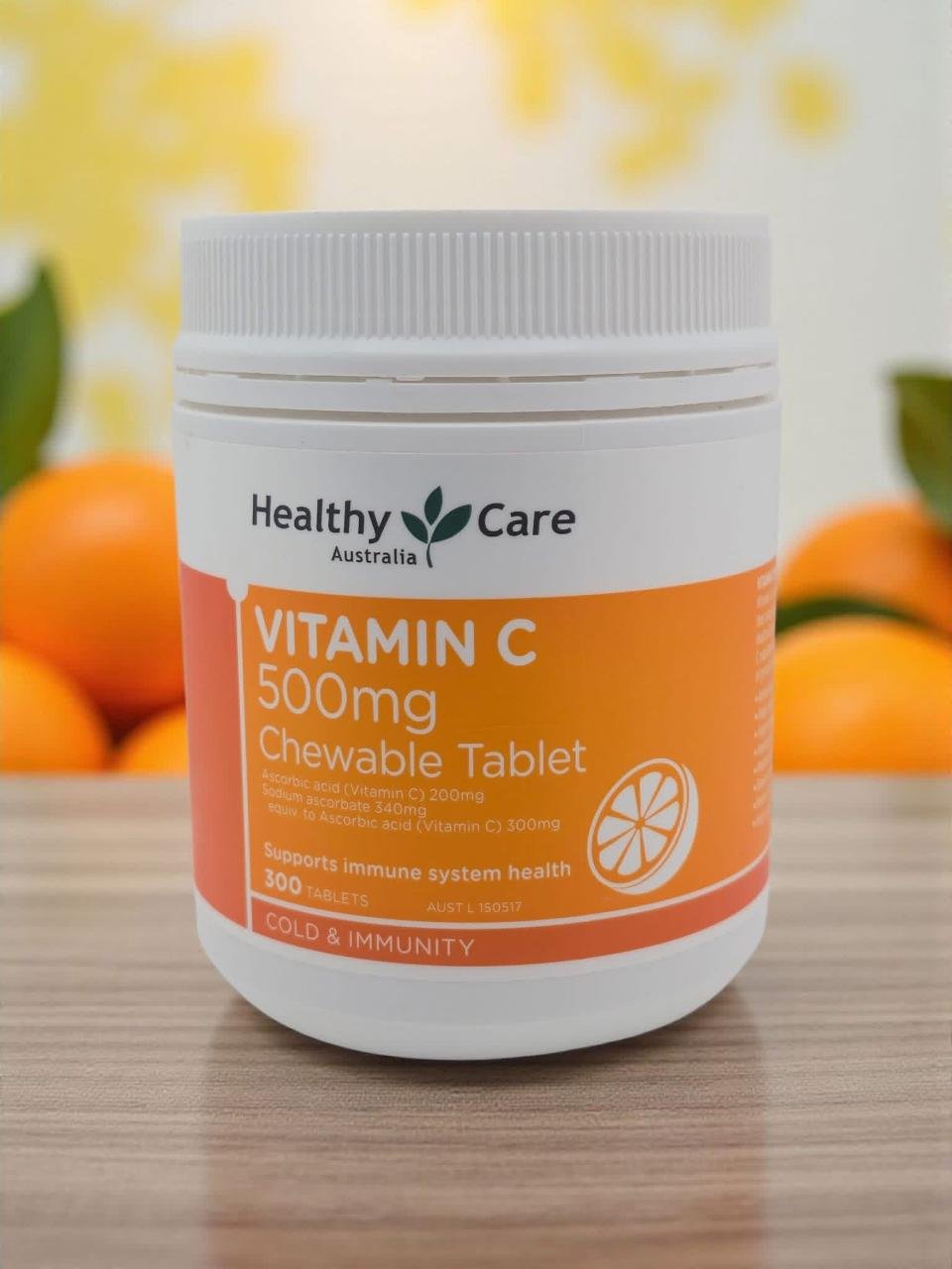 Healthy care australia vitamin c 500mg chewable tablet